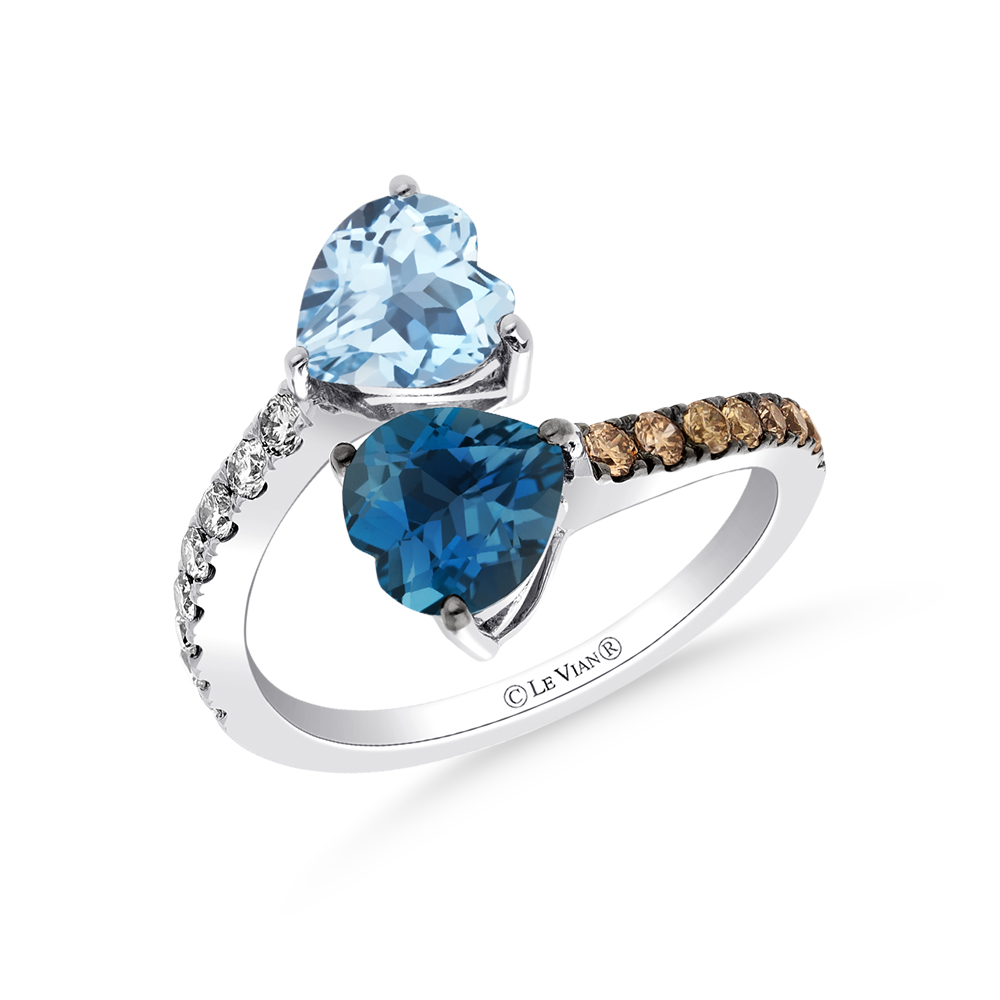 Blue Toi & Moi Ring